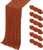 6 Pack Terracotta Cheesecloth Table Runner, 17 x 108 Inch, Gauze Cheese Cloth by Yorcari