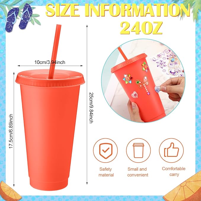Honeydak 30 Pack Tumbler with Straw and Lid Bulk Cups - Image 4