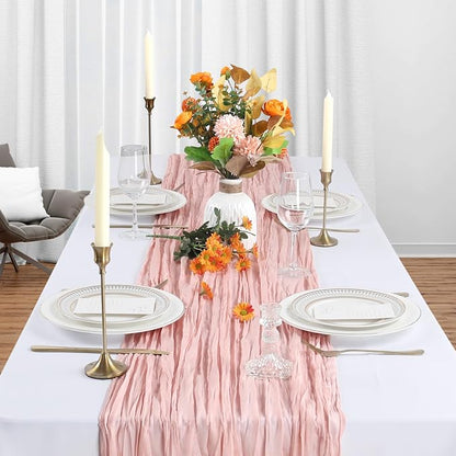 12 Pack Blush Pink Table Runner Cheesecloth 10Ft Gauze Cheese Cloth Table - Image 3