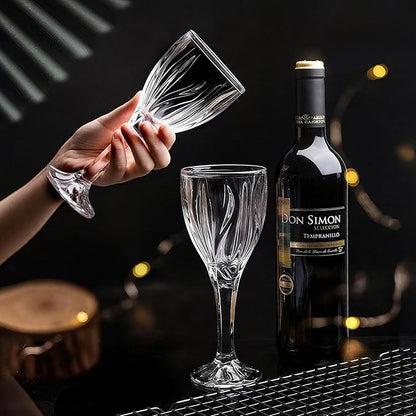 KAMMAK Wine Glasses Set of 2, 8 oz Hand Blown Crystal Bordeaux Wine Glasses, Thin Rim & Long Stem, Perfect for Red & White, Daily Use, Wedding Anniversary or Birthday Gift with Gift Box, Ocean