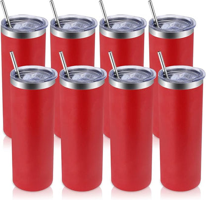 Volhoply 8 Pack Skinny Tumblers by LiveFully%EF%BC%8CDrinkFreely%E2%80%94KeepGoingwithVolhoply%EF%BC%81
