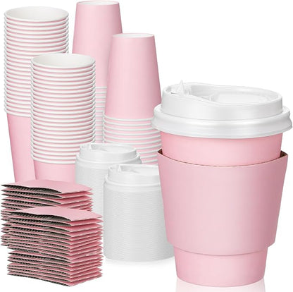 Patelai 100 Pcs 12 oz Disposable Coffee Cups by Patelai