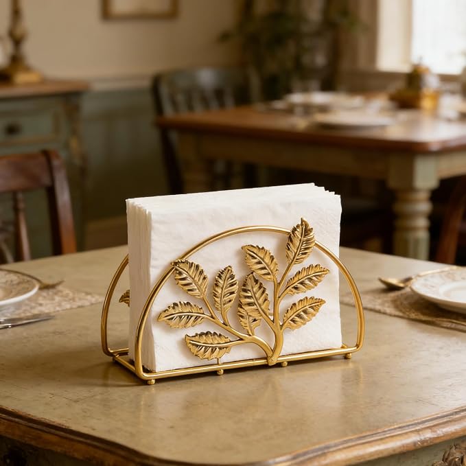 Golden Metal Napkin Holder - Image 4