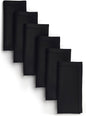D'Moksha Homes Black Linen Napkins Set of 6 - Classic Hemstitch 100% Pure Linen Hemstitch Dinner Napkins 20 x 20 Inch for Spring, Easter - Handcrafted and Machine Washable