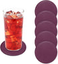 uxcell 5Pcs PU Leather Coasters, Wine Red by uxcell