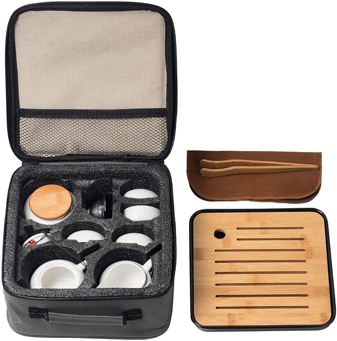 Chinese Tea Pot Cup Set with Tray Infuser - Image 2