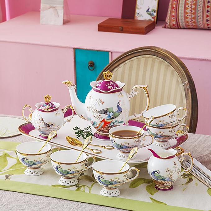 ACMLIFE Bone China Tea Set for Adults - Image 6