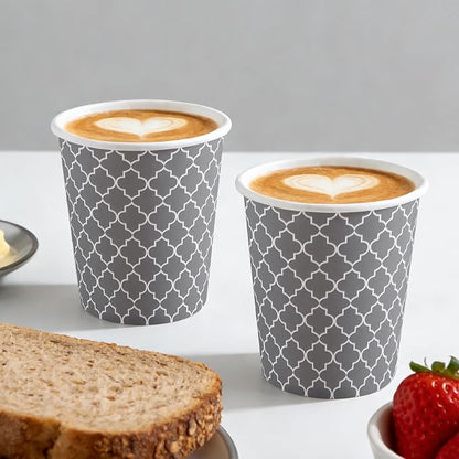 Lamosi Coffee Cups 8 oz 500 Pack, Disposable Paper Coffee Cups, Hot Cups | - Image 4