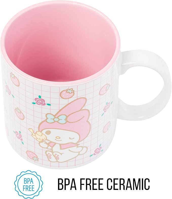 Silver Buffalo Sanrio Hello Kitty and My Melody Duo, Ceramic Mug, 20oz | Hello - Image 7