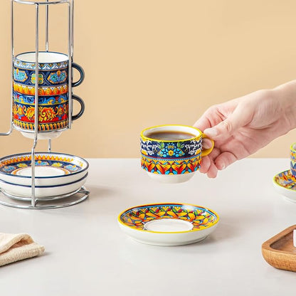 vancasso 2.5 Oz Bohemian Espresso Cups Set of 4 - Image 5
