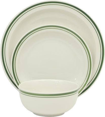 Gibson Home Hometown Diner 12-Piece Porcelain Dinnerware Set, Round Plates and - Image 7