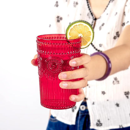 Ciaell 12 Pack Red Plastic Water Glasses - Image 5