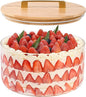 Large Salad Bowl, 10 inch Trifle Bowl Glass with Sealed Lid, Versatile Mixing and Serving Bowl for Laying Ice Cream, Cake, Salad, Fruit, Baking, Dessert and Party Diy, Microwave Safe