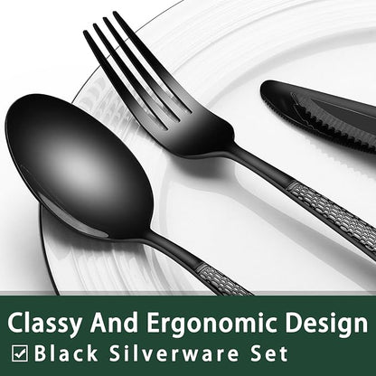 EWFEN 24-Piece Black Silverware Set - Image 3