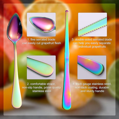 3pcs Serrated Grapefruit Spoons and Knife Set, Stainless Steel Grapefruit - Image 4