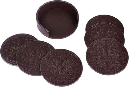 Drink Coasters, PU Leather Bar Beer Beverage Coaster - Image 7