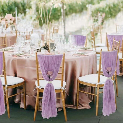 6 Pack Lilac Purple Cheesecloth Table Runner 22x120 Inch | 10Ft Rustic Boho - Image 8