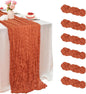 6 Pack Terracotta Cheesecloth Table Runner 35x120 Inch | 10Ft Rustic Boho Gauze by Fwxdbwyl