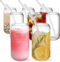 NETANY Drinking Glasses with Glass Straw - 16oz Glass Cups by NETANY