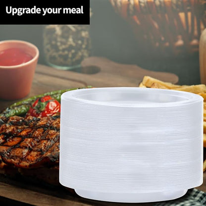 Clear Solid Color Premium Heavy Weight Plastic Dinner Plate 50 Count - Image 5