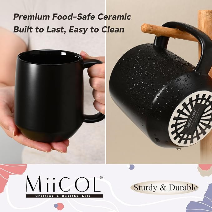 Miicol Ceramic Coffee Mug, 16 oz Large Coffee Cup, Tea Mug - Image 6