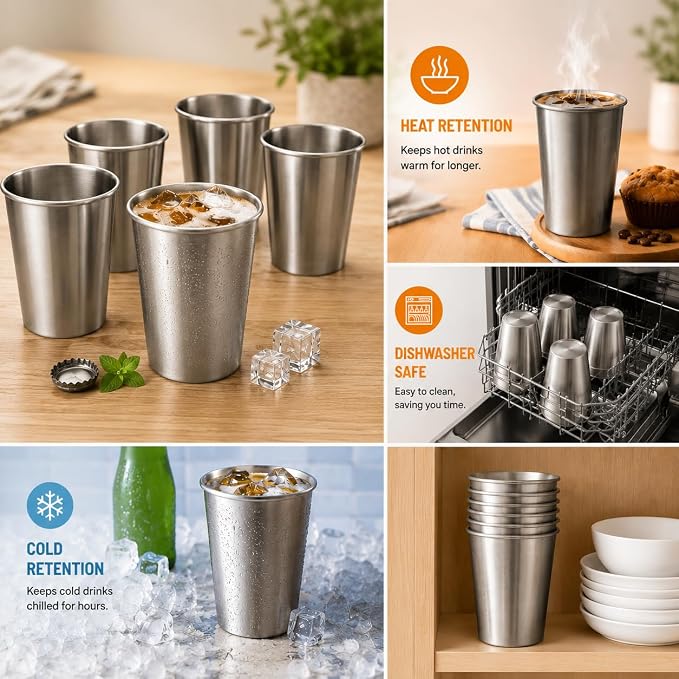 Unbreakable 10 oz Stainless Steel Kids Cups - Image 3