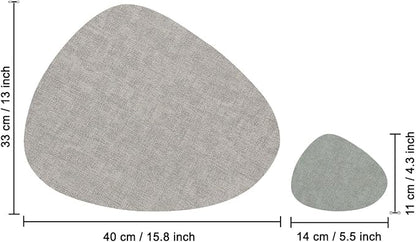 Faux Leather Placemats Set of 4, Dual Sided - Image 2