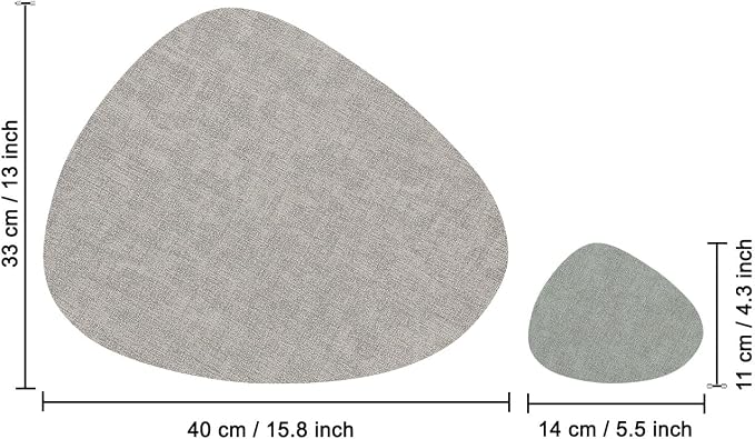Faux Leather Placemats Set of 6, Dual Sided - Image 9