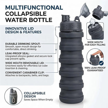 Collapsible Water Bottles Travel water bottle Sports Portable Sport Water - Image 4