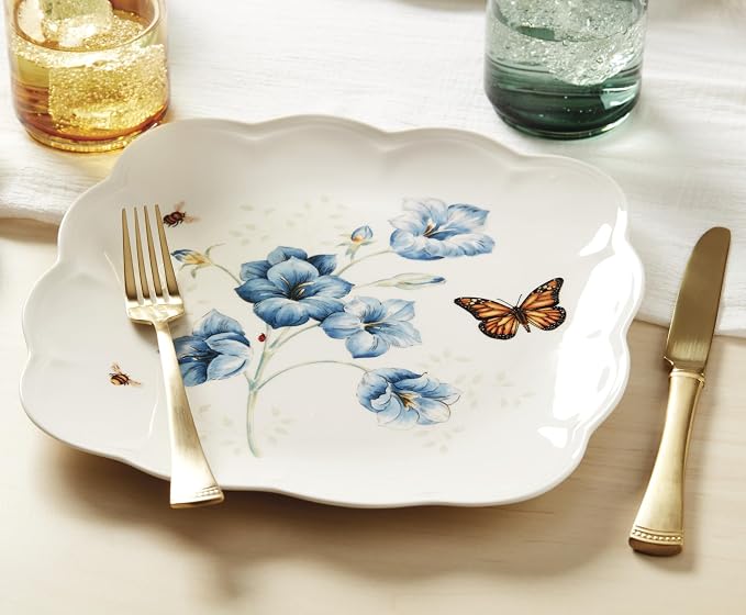 Lenox 894309 Butterfly Meadow Square 4-Piece Dinner Plates - Image 6