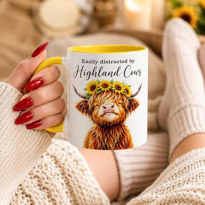 Hyturtle Highland Cow Coffee Mug, Cute Scottish Cow Gift - Image 4