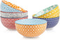 Selamica Ceramic Cereal Bowls Set of 6, 24 Oz Deep Soup Bowls by Selamica
