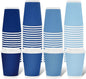 Whaline 100 Pcs Summer Dusty Blue Disposable Coffee Cups by Whaline