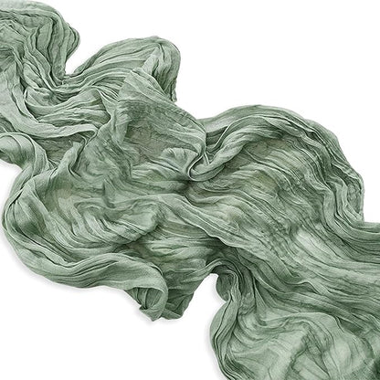 10 Pack Sage Green Cheesecloth Table Runner 35x120 Inch 10Ft Rustic Gauze - Image 7