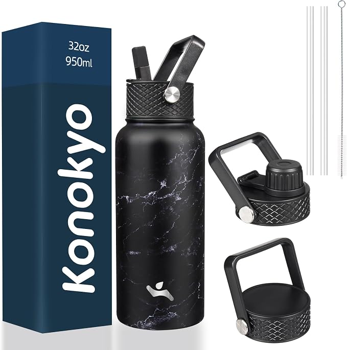 Konokyo 32 oz Insulated Stainless Steel Water Bottle by Konokyo