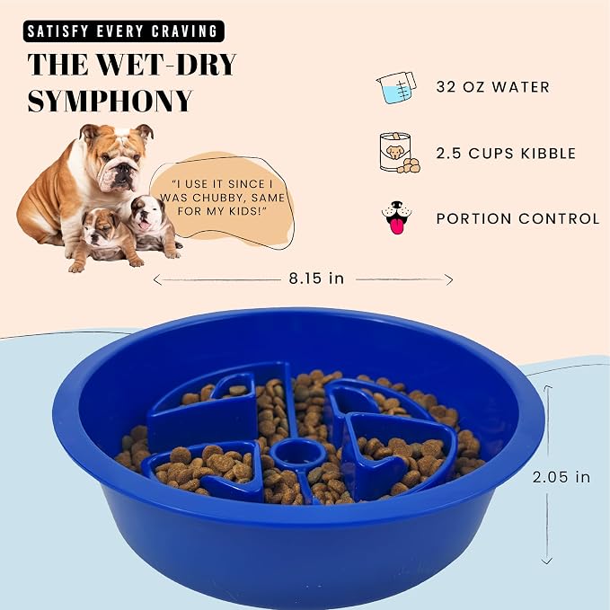 AVERYDAY Slow Feeder Dog Bowls for Large Breeds Fits Raised Feeding Station - Image 4