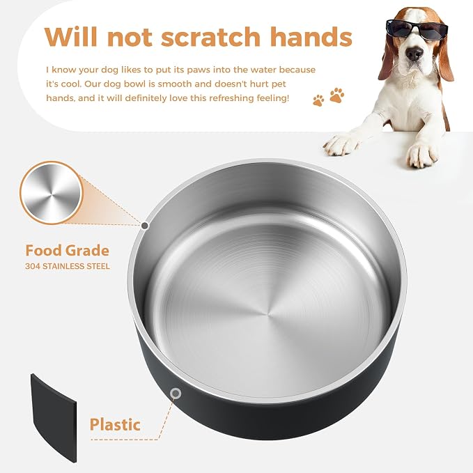 WENBOKMIN Dog Bowl, Stainless Steel Food and Water Bowl, Dishwasher Safe - Image 4
