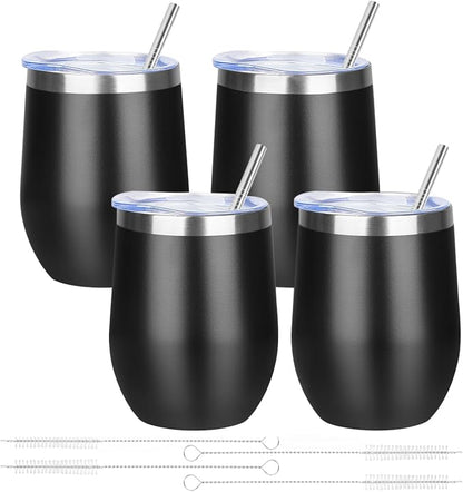 12oz/4 Pack Wine Tumbler Glasses by YEBTSLife