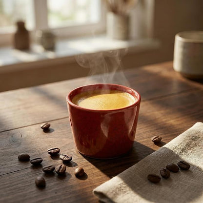 Ceramic Espresso Cups 4oz Modern Stackable Demitasse Mugs - Image 5
