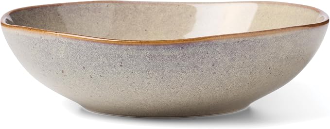 Oneida Organic Shades Oatmeal Stoneware 2-Piece Serving Platter Set | - Image 2