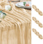 Cheesecloth Table Runner Sand 10FT Boho Gauze Runner, 3 Pack | 120 Inch Cheese by Wokceer