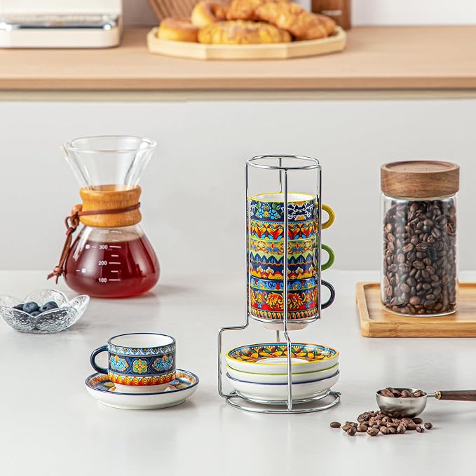 vancasso 2.5 Oz Bohemian Espresso Cups Set of 4 - Image 8
