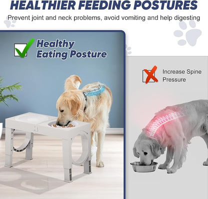 XIAZ Elevated Dog Bowls Large Breed Raised Dogs Bowl Stand Large/Medium Sized - Image 3