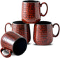 HASENSE Ceramic Coffee Mugs Set of 4, 8 oz Small Coffee Cups, Porcelain Mug by Hasense