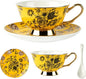 Elegant Floral Tea Cup and Saucer Set by STAREARTH