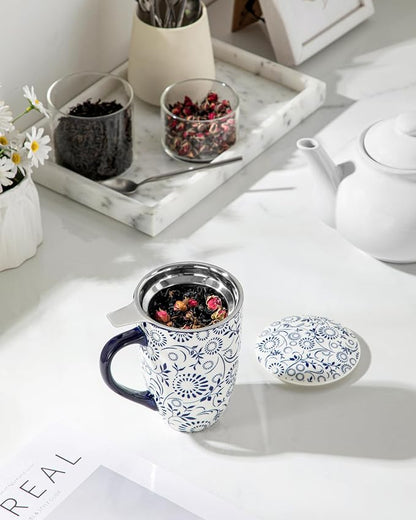 vancasso SELENE Porcelain Tea Mug, 18 oz Porcelain Tea Cup - Image 8