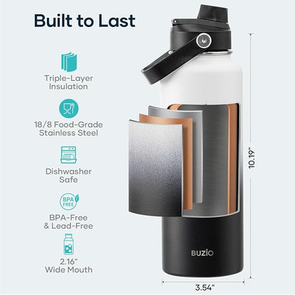 BUZIO Triple Wall Vacuum Water Bottle - Image 4