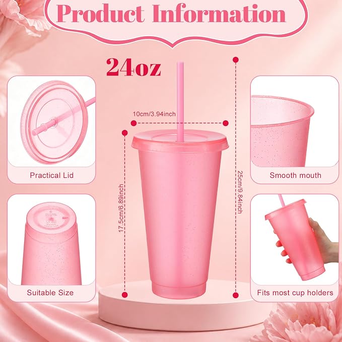 Honeydak 60 Pack Tumbler with Straw and Lid Bulk Cups - Image 2