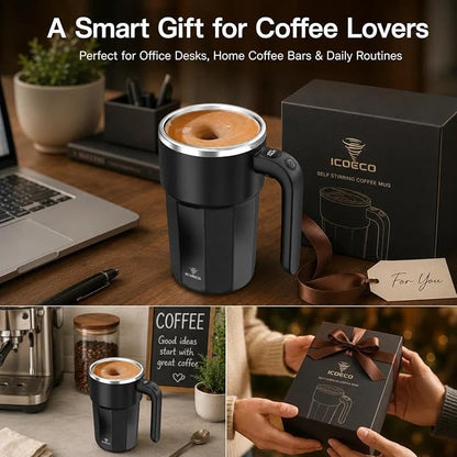 Self Stirring Coffee Mug, 12oz Rechargeable Magnetic Mixing Cup - Image 7