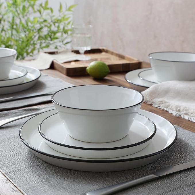 Famiware Saturn Dinnerware Sets, Ceramic Plates and Bowls - Image 6